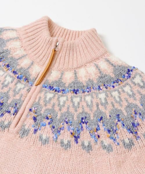 Sonny Label / サニーレーベル ニット・セーター | ハーフZIP求心ノルディック柄ニット | 詳細21