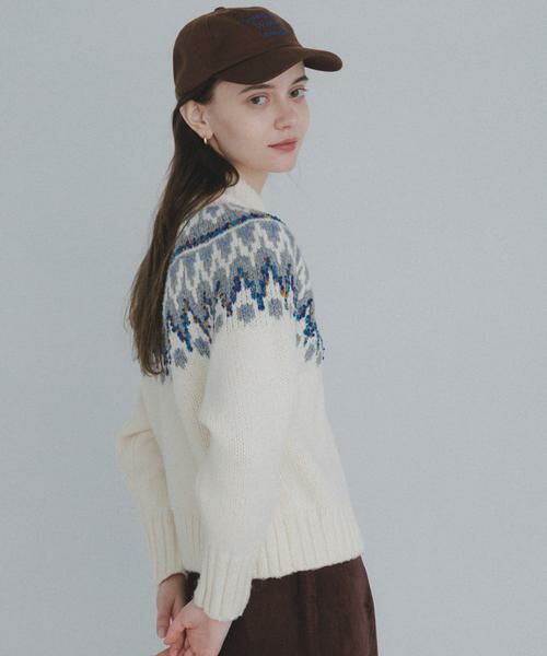 Sonny Label / サニーレーベル ニット・セーター | ハーフZIP求心ノルディック柄ニット | 詳細28