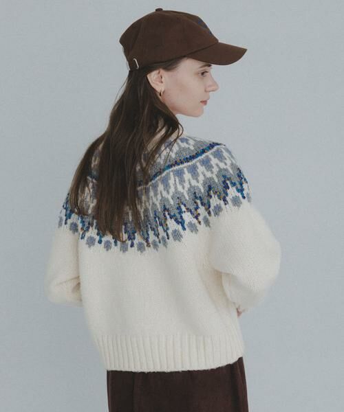 Sonny Label / サニーレーベル ニット・セーター | ハーフZIP求心ノルディック柄ニット | 詳細29