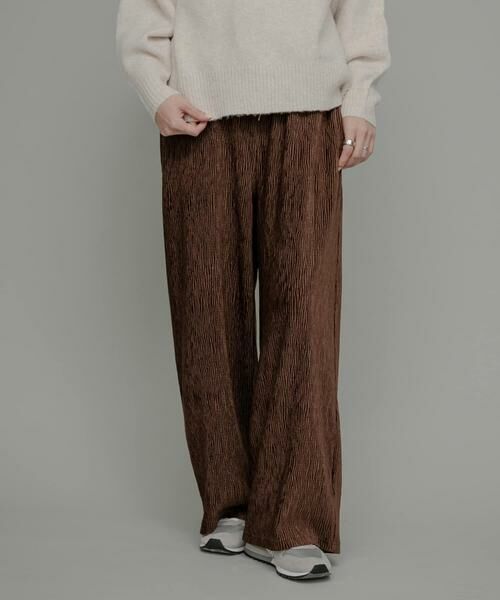 Sonny Label / サニーレーベル その他パンツ | ベロアプリーツイージーカットパンツ | 詳細2