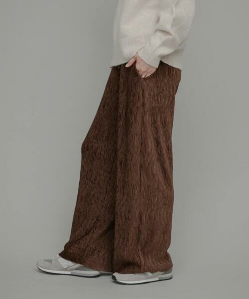 Sonny Label / サニーレーベル その他パンツ | ベロアプリーツイージーカットパンツ | 詳細3