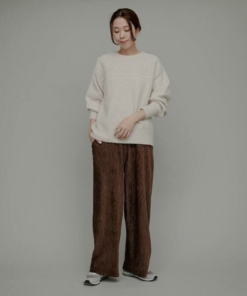 Sonny Label / サニーレーベル その他パンツ | ベロアプリーツイージーカットパンツ | 詳細5