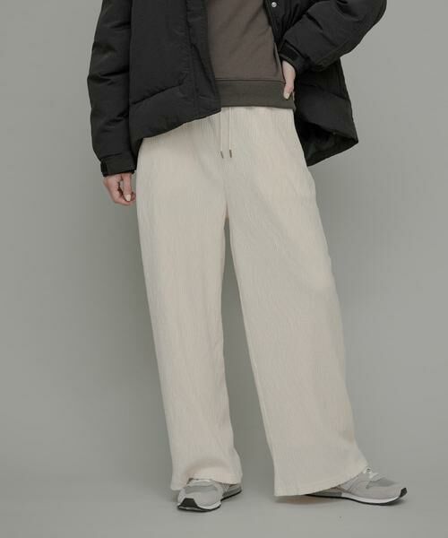 Sonny Label / サニーレーベル その他パンツ | ベロアプリーツイージーカットパンツ | 詳細10