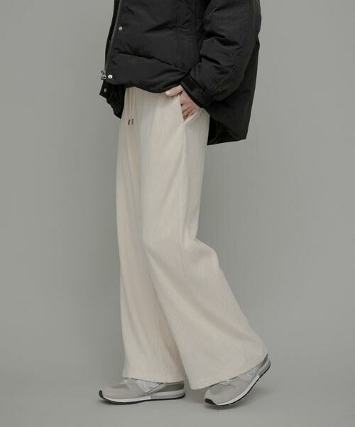 Sonny Label / サニーレーベル その他パンツ | ベロアプリーツイージーカットパンツ | 詳細11