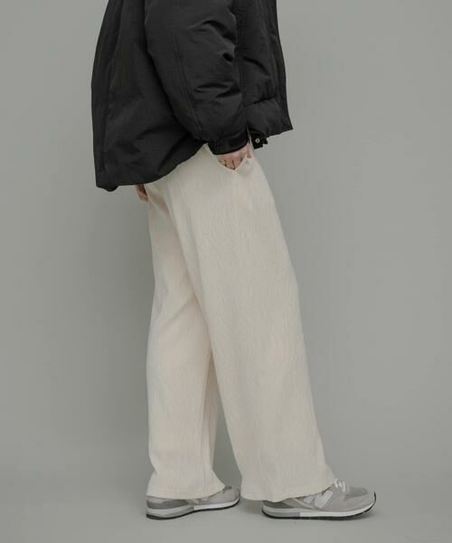 Sonny Label / サニーレーベル その他パンツ | ベロアプリーツイージーカットパンツ | 詳細13