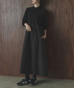 Sonny Label / サニーレーベル ワンピース | モックネックドッキングニットワンピース