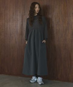 Sonny Label / サニーレーベル ワンピース | モックネックドッキングニットワンピース