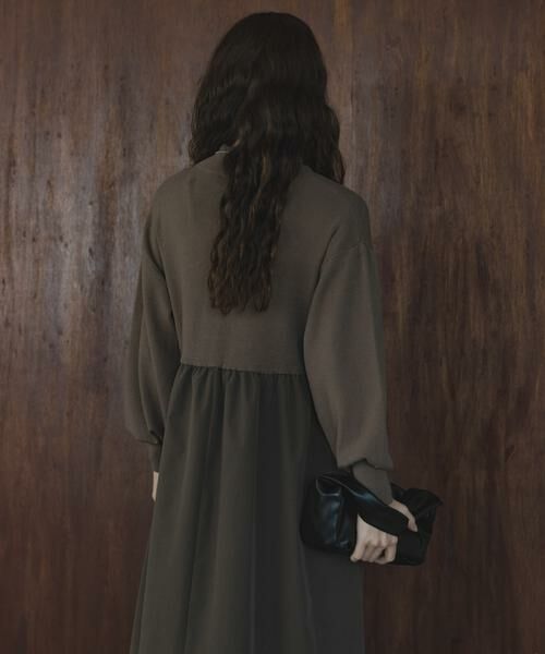 Sonny Label / サニーレーベル ワンピース | モックネックドッキングニットワンピース | 詳細4