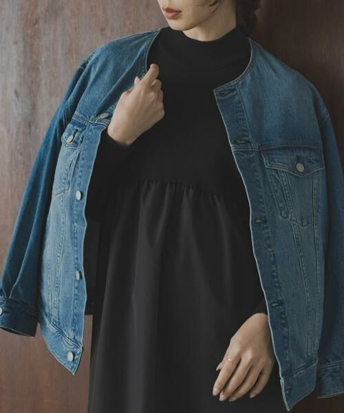 Sonny Label / サニーレーベル ワンピース | モックネックドッキングニットワンピース | 詳細16