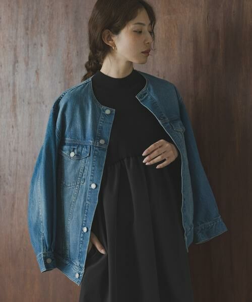 Sonny Label / サニーレーベル ワンピース | モックネックドッキングニットワンピース | 詳細17