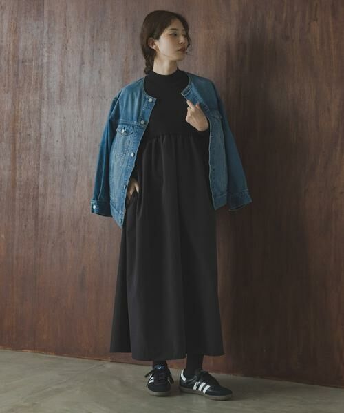 Sonny Label / サニーレーベル ワンピース | モックネックドッキングニットワンピース | 詳細18