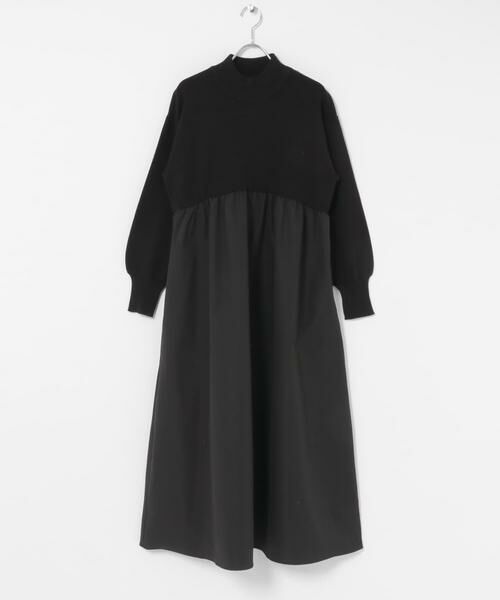 Sonny Label / サニーレーベル ワンピース | モックネックドッキングニットワンピース | 詳細21