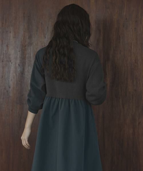 Sonny Label / サニーレーベル ワンピース | モックネックドッキングニットワンピース | 詳細26