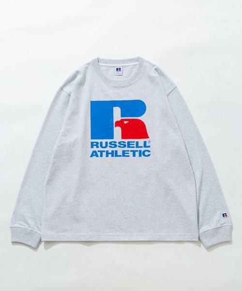 Sonny Label / サニーレーベル Tシャツ | 『別注』RUSSELL ATHLETIC×SonnyLabel　プリントヘビージャージーロングTシャツ（グレー）