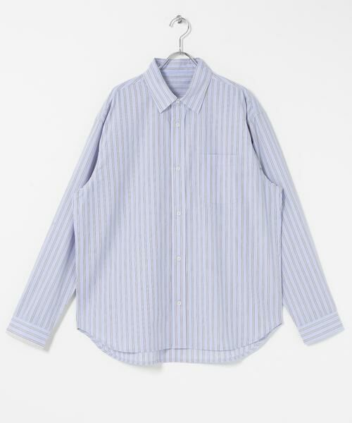 Sonny Label / サニーレーベル シャツ・ブラウス | ストライプレギュラーカラーシャツ（ブルー）