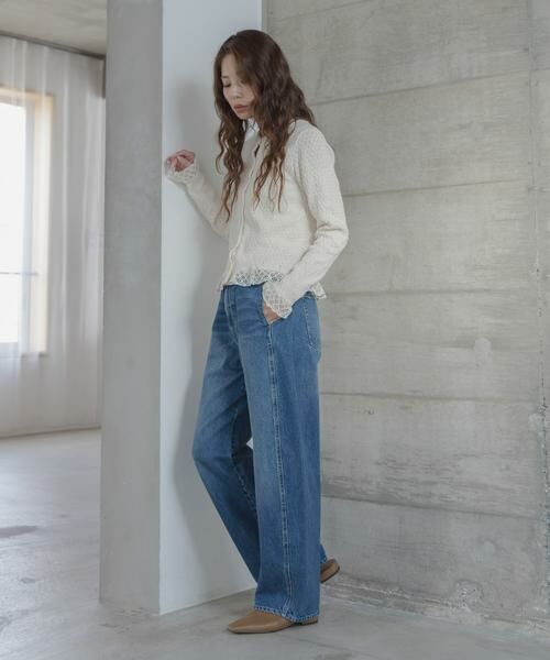 Sonny Label / サニーレーベル Tシャツ | レースシャーリングフリルカットソー | 詳細6