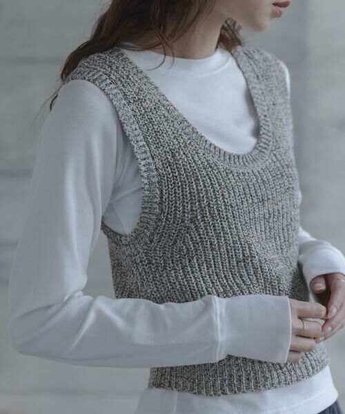 Sonny Label / サニーレーベル Tシャツ | スムースタッチテレコリブクルーネックプルオーバー（オフホワイト）