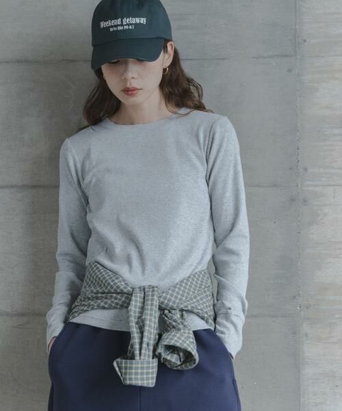 Sonny Label / サニーレーベル Tシャツ | スムースタッチテレコリブクルーネックプルオーバー（グレー）