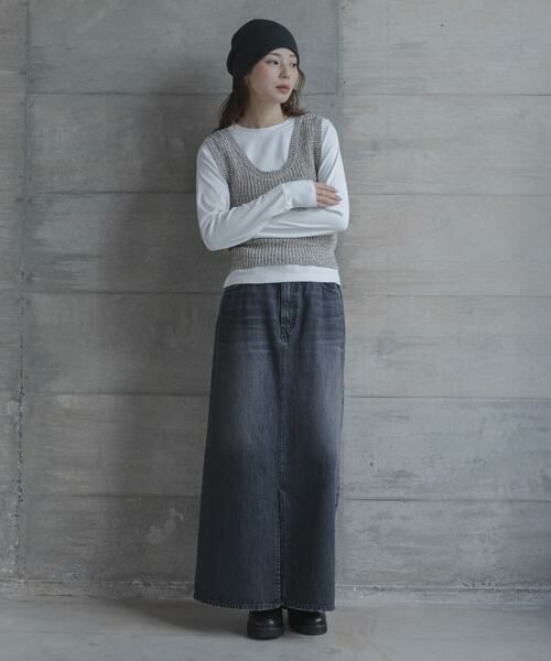 Sonny Label / サニーレーベル ベスト | メランジテープヤーンUネックニットベスト | 詳細6