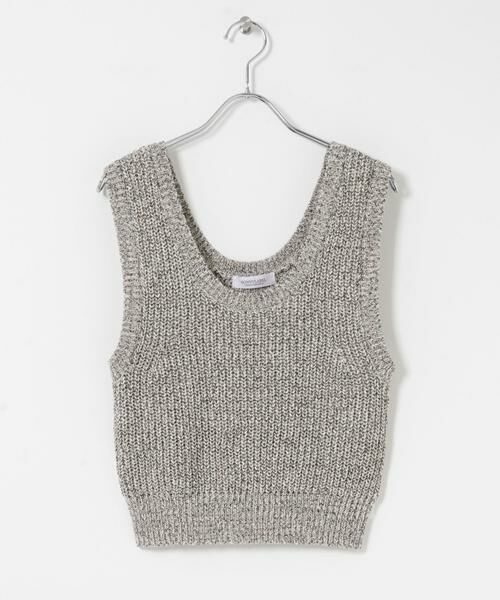 Sonny Label / サニーレーベル ベスト | メランジテープヤーンUネックニットベスト | 詳細8