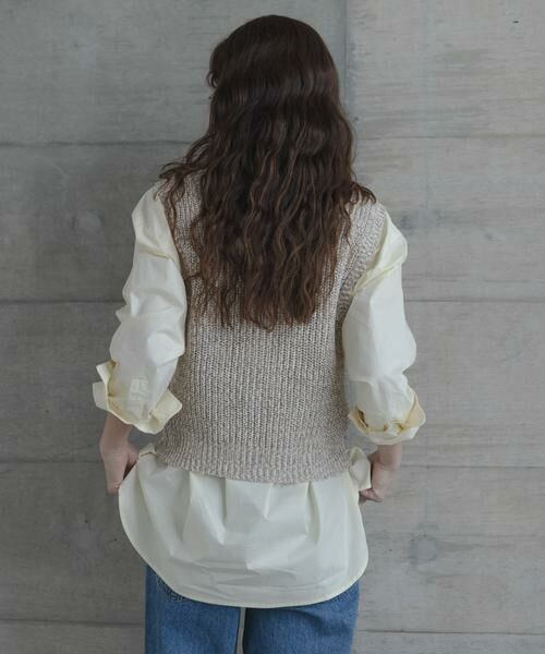 Sonny Label / サニーレーベル ベスト | メランジテープヤーンUネックニットベスト | 詳細18