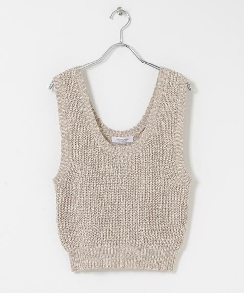 Sonny Label / サニーレーベル ベスト | メランジテープヤーンUネックニットベスト | 詳細20