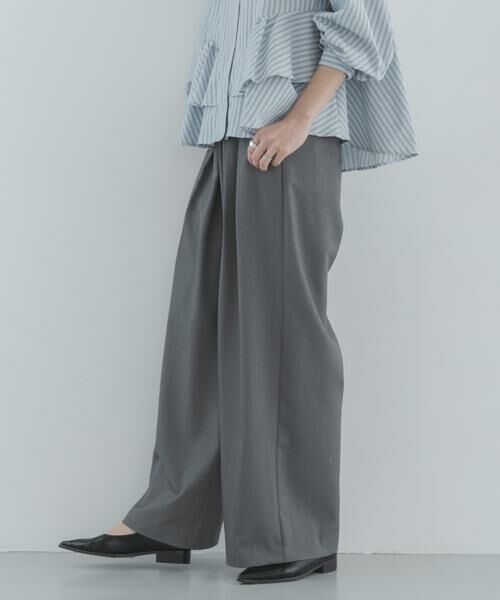 Sonny Label / サニーレーベル その他パンツ | ダブルタックワイドイージーパンツ（グレー）