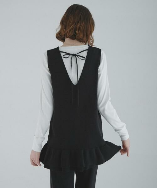 Sonny Label / サニーレーベル ニット・セーター | フリルチュニックベスト パンツSET | 詳細4