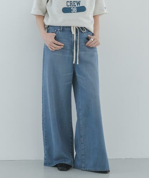 Sonny Label / サニーレーベル デニムパンツ | リヨセルコットンドロストワイドデニム | 詳細1