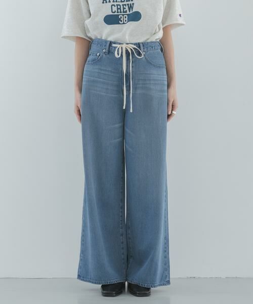 Sonny Label / サニーレーベル デニムパンツ | リヨセルコットンドロストワイドデニム | 詳細8