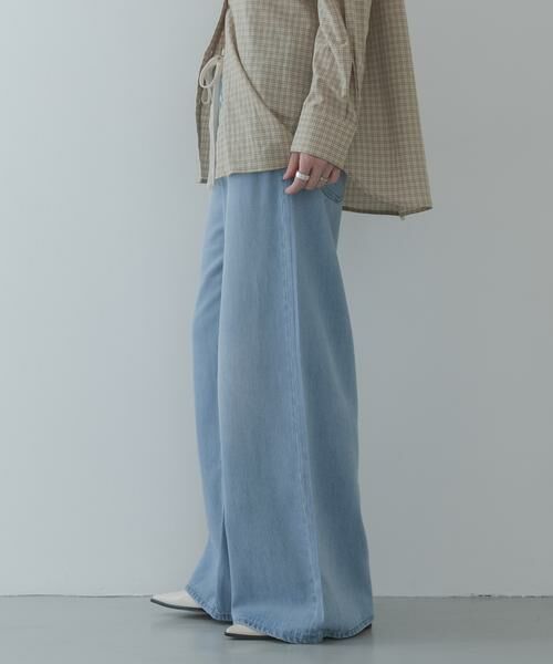 Sonny Label / サニーレーベル デニムパンツ | リヨセルコットンドロストワイドデニム | 詳細19