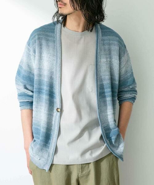 Sonny Label / サニーレーベル カーディガン・ボレロ | スペースダイライトニットカーディガン（ブルー）