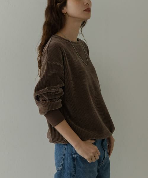 Sonny Label / サニーレーベル Tシャツ | モールコーデュロイドロストプルオーバー（ブラウン）