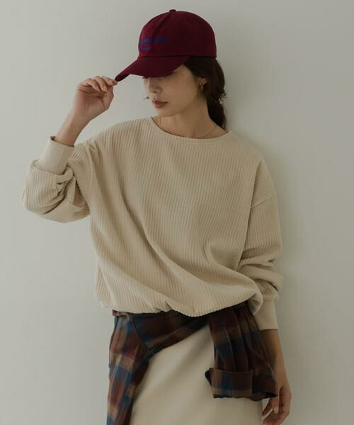 Sonny Label / サニーレーベル Tシャツ | モールコーデュロイドロストプルオーバー（アイボリー）