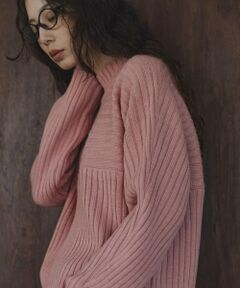 Sonny Label / サニーレーベル ニット・セーター | ワイドリブ切替えニット