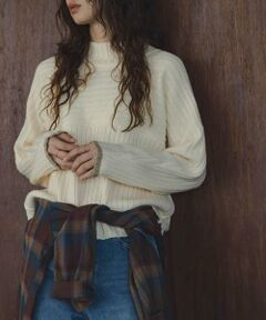 Sonny Label / サニーレーベル ニット・セーター | ワイドリブ切替えニット