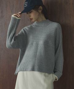 Sonny Label / サニーレーベル ニット・セーター | ワイドリブ切替えニット