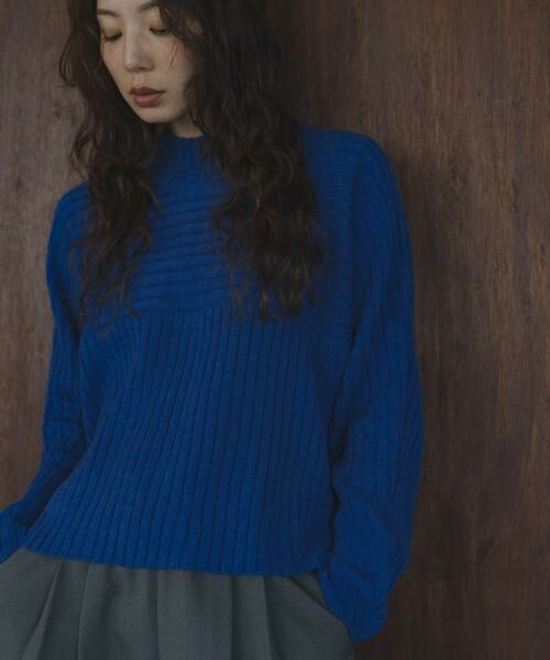 Sonny Label / サニーレーベル ニット・セーター | ワイドリブ切替えニット | 詳細1