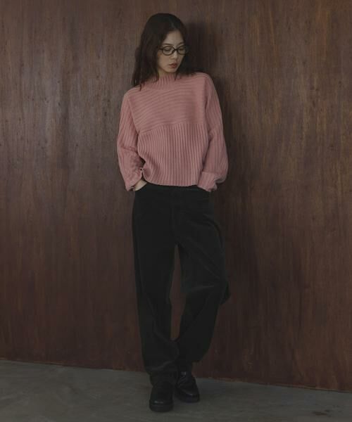 Sonny Label / サニーレーベル ニット・セーター | ワイドリブ切替えニット | 詳細17