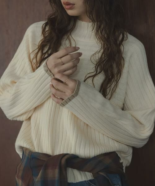 Sonny Label / サニーレーベル ニット・セーター | ワイドリブ切替えニット | 詳細25