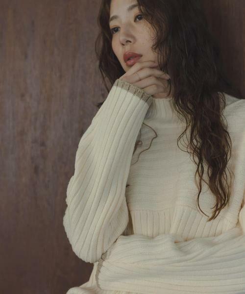 Sonny Label / サニーレーベル ニット・セーター | ワイドリブ切替えニット | 詳細26