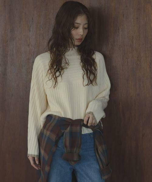 Sonny Label / サニーレーベル ニット・セーター | ワイドリブ切替えニット | 詳細27