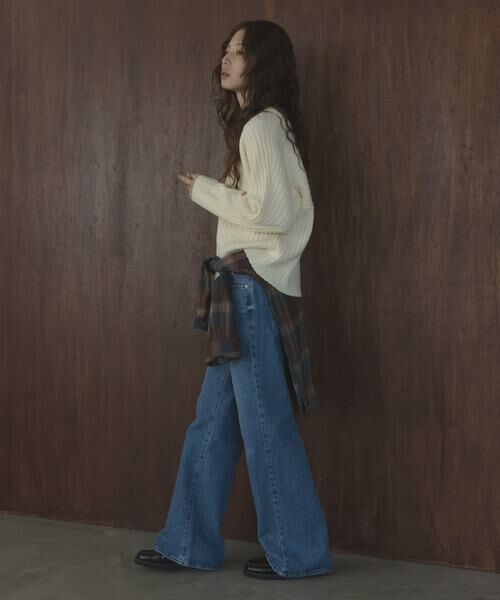 Sonny Label / サニーレーベル ニット・セーター | ワイドリブ切替えニット | 詳細30