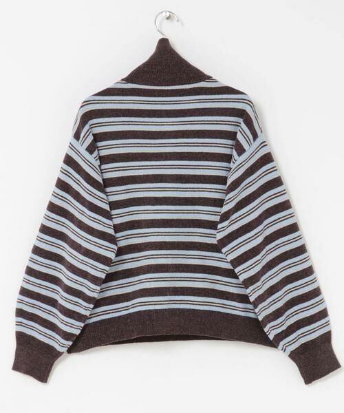 Sonny Label / サニーレーベル ニット・セーター | モールヤーンマルチボーダーハーフジッププルオーバー | 詳細12
