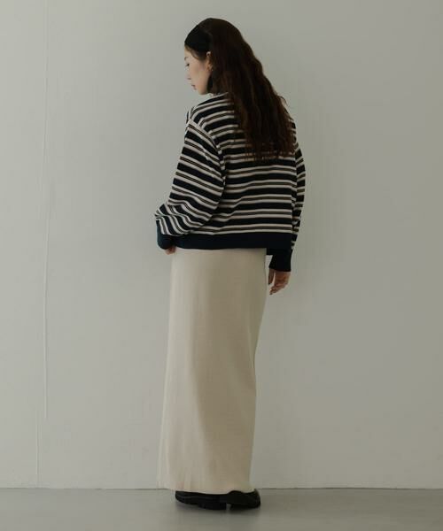 Sonny Label / サニーレーベル ニット・セーター | モールヤーンマルチボーダーハーフジッププルオーバー | 詳細20