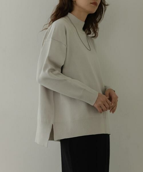 Sonny Label / サニーレーベル ニット・セーター | 『UR TECH』サイドスリットプルオーバー（グレー）