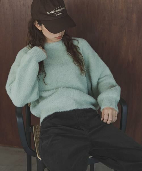 Sonny Label / サニーレーベル ニット・セーター | ミニフェザーWフェイスニットプルオーバー | 詳細1