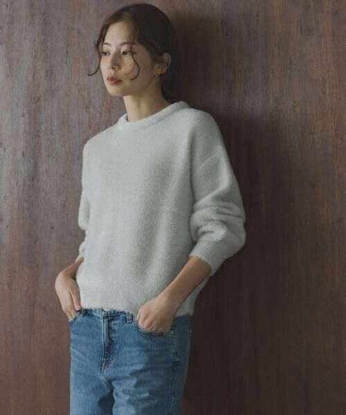 Sonny Label / サニーレーベル ニット・セーター | ミニフェザーWフェイスニットプルオーバー | 詳細25