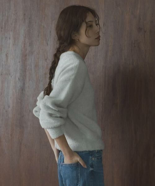 Sonny Label / サニーレーベル ニット・セーター | ミニフェザーWフェイスニットプルオーバー | 詳細27