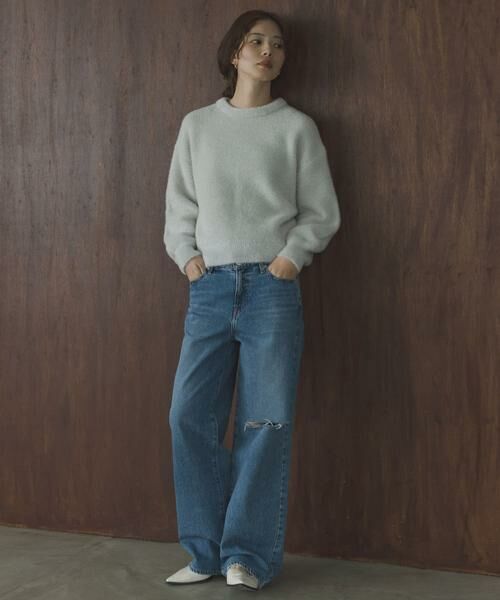 Sonny Label / サニーレーベル ニット・セーター | ミニフェザーWフェイスニットプルオーバー | 詳細29